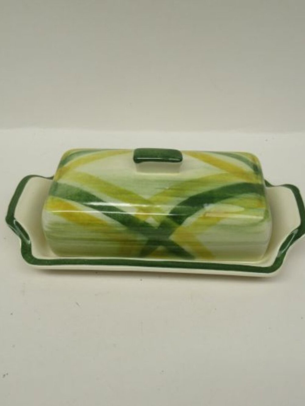 Metlox Vernonware GINGHAM Quarter Pound Butter Dish with Lid, Made  In U.S.A.
